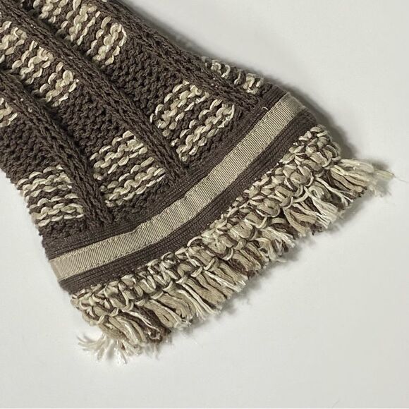 Chico's Chunky Knit Bell Sleeve Hook Front Fringe Cardigan Women's Size XS - Picture 9 of 16